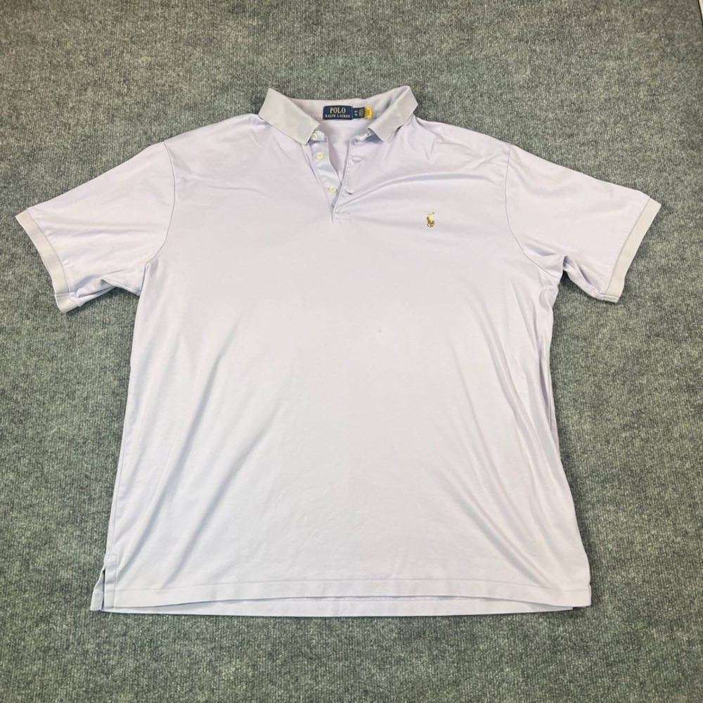 Polo Ralph Lauren Mens XLT Polo Shirt Lavender Flesh Pony Golf Preppy Classic